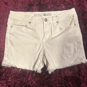 Code Bleu Women's White Jean Shorts